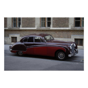 Roter Jaguar Mark IX Poster