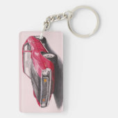 Roter Javelin-Schlüsselanhänger 1974 Schlüsselanhänger (Rückseite)