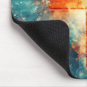 Roter Jesus kreuz Jesus Glaube Christliche Sitte Mousepad (Ecke)