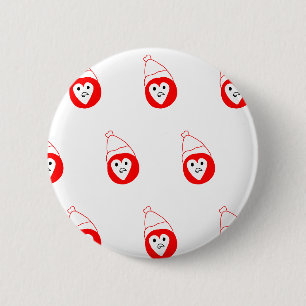 Roter Joker Cartoon mit Deckscoffe Button