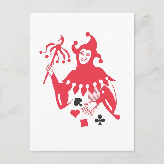 Roter Joker Postkarte (Vorderseite)