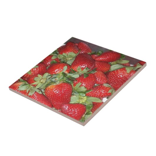 Roter Juicy-Erdbeeren-Faden Fliese (Seite)