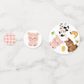 Roter Junge Barnyard Farmtiere Geburtstag Konfetti (Vorderseiten)