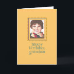 Roter Junge zu Grandson Geburtstagskarte Karte<br><div class="desc">Diese Rothkopfkarte von Grandson Birthday Card enthält einen roten Jungen in Wolle und Schal (Wintergeburtszeit) und sagt: "Happy Birthday,  Enkel" Und innen drin: "Möge dein Tag so fantastisch sein,  wie du bist!" Von Großeltern bis Enkelkind.</div>