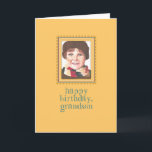 Roter Junge zu Grandson Geburtstagskarte Karte<br><div class="desc">Diese Rothkopfkarte von Grandson Birthday Card enthält einen roten Jungen in Wolle und Schal (Wintergeburtszeit) und sagt: "Happy Birthday,  Enkel" Und innen drin: "Möge dein Tag so fantastisch sein,  wie du bist!" Von Großeltern bis Enkelkind.</div>