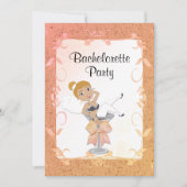 Roter Junggeselinnen-Abschied Einladung (Vorderseite)