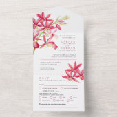 Roter Juwel Orchideenmahlzeit UAWG All In One Einladung (Innen Boden)