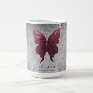 Roter Juwelen-Schmetterling Kaffeetasse
