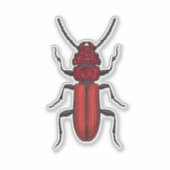 Roter Käfer Aufkleber (Vorderseite)