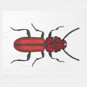 Roter Käfer Fleecedecke (Vorderseite (Horizontal))