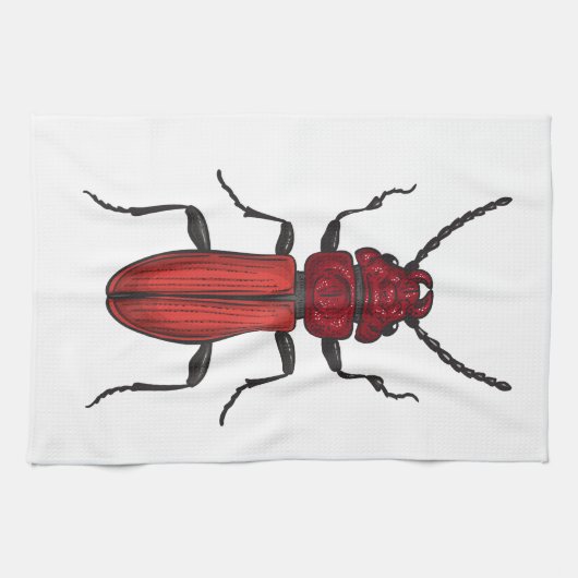 Roter Käfer Geschirrtuch (Horizontal)