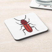 Roter Käfer Getränkeuntersetzer (Linke Seite)