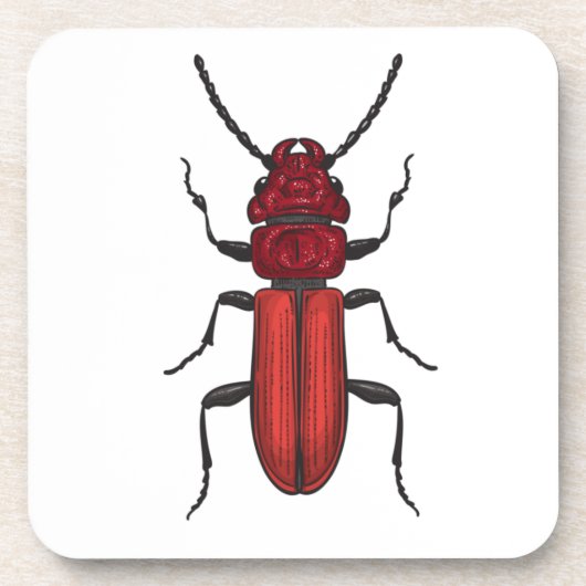 Roter Käfer Getränkeuntersetzer (Vorderseite)