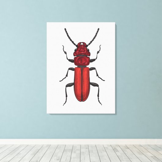Roter Käfer Leinwanddruck (Insitu (Holzboden))