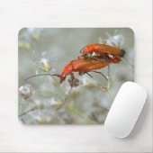 Roter Käfer Mousepad (Mit Mouse)