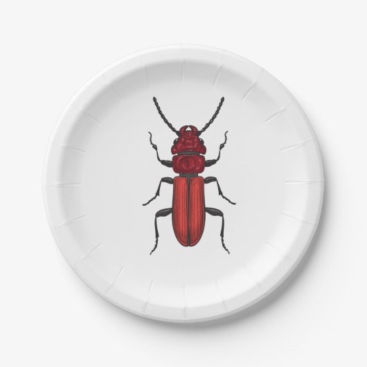 Roter Käfer Pappteller (Vorderseite)