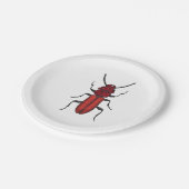 Roter Käfer Pappteller (Schrägansicht)