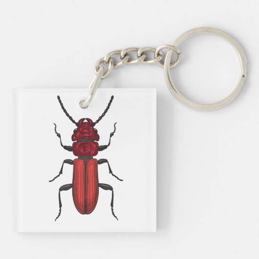 Roter Käfer Schlüsselanhänger (Rückseite)