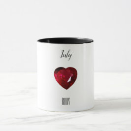 Roter Kaffee Tasse Ruby Gemstone Juli Birthstone
