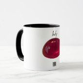 Roter Kaffee Tasse Ruby Gemstone Juli Birthstone (Vorderseite Links)