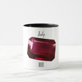 Roter Kaffee Tasse Ruby Gemstone Juli Birthstone