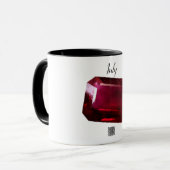 Roter Kaffee Tasse Ruby Gemstone Juli Birthstone (Vorderseite Links)