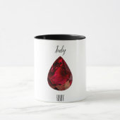 Roter Kaffee Tasse Ruby Gemstone Juli Birthstone (Zentrum)