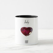 Roter Kaffee Tasse Ruby Gemstone Juli Birthstone (Zentrum)