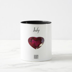 Roter Kaffee Tasse Ruby Gemstone Juli Birthstone