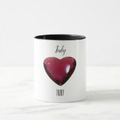 Roter Kaffee Tasse Ruby Gemstone Juli Birthstone (Zentrum)