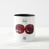 Roter Kaffee Tasse Ruby Gemstone Juli Birthstone (Zentrum)