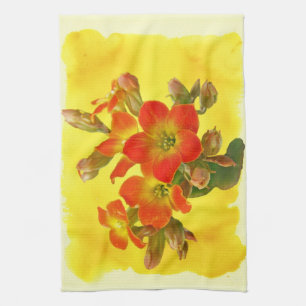 Roter Kalanchoe - Sukkulenter Sonnenschein Küchentuch
