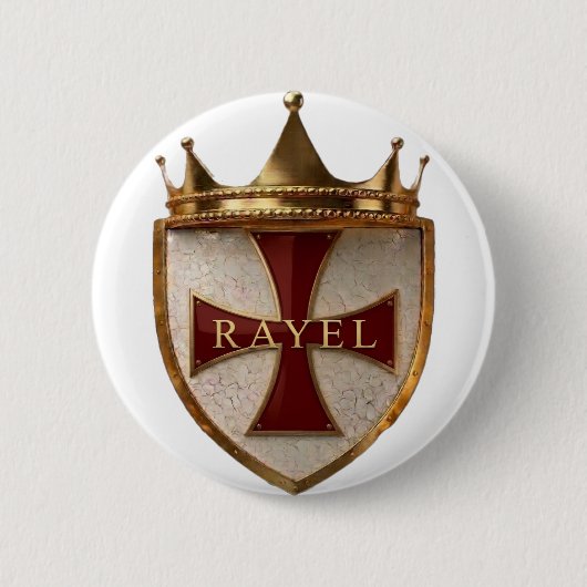 Roter Kamm RayEl Knopf / Abzeichen Button (Vorderseite)