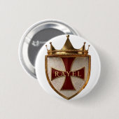 Roter Kamm RayEl Knopf / Abzeichen Button (Vorne & Hinten)