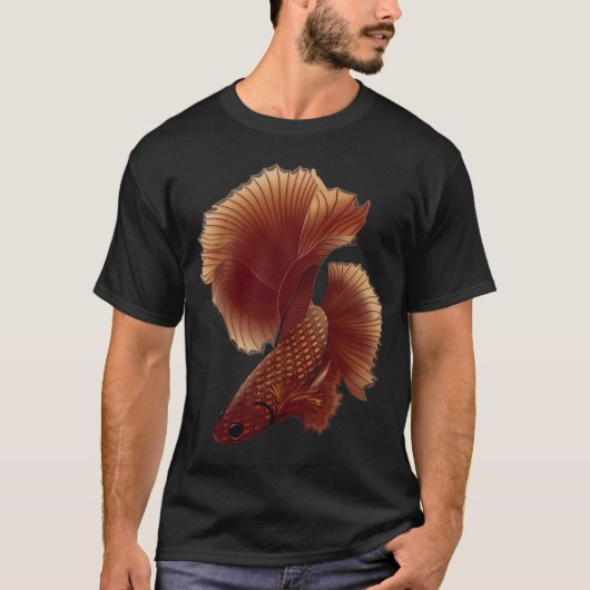 Roter Kampffisch 1 T-Shirt (Vorderseite)