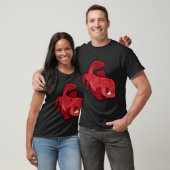 Roter Kampffisch marktfähiger Fisch T-Shirt (Unisex)