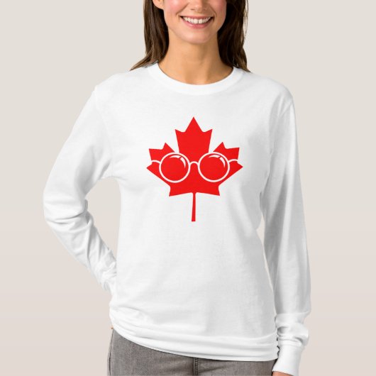 Roter Kanada-Ahorn plus Gläser T-Shirt (Vorderseite)
