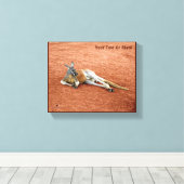 Roter Kangaroo Buck Leinwanddruck (Insitu (Holzboden))