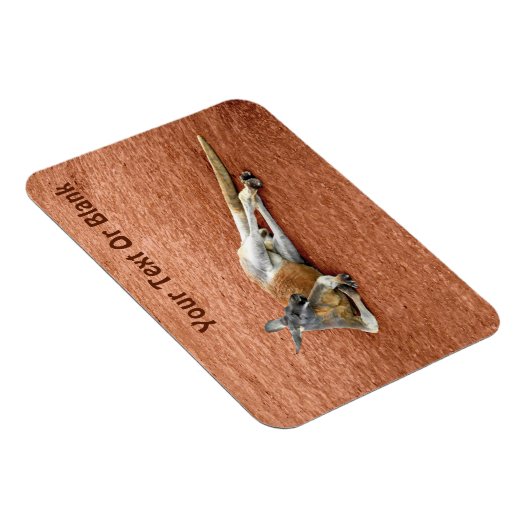 Roter Kangaroo Buck Magnet (Rechte Seite)