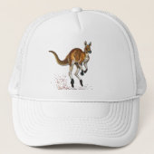 roter Känguru Truckerkappe (Vorderseite)