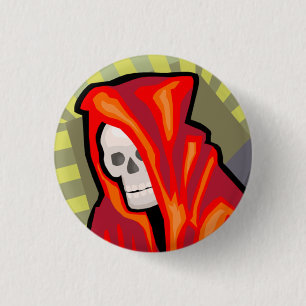 Roter Kapuzen-Sensegeist Button
