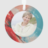 Roter Kardinal Angel im Foto zur Erinnerung an die Ornament (Rückseite)