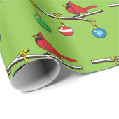 Roter Kardinal auf der Zweigniederlassung der Weih Geschenkpapier (Rolleneckpunkt)