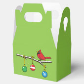 Roter Kardinal auf der Zweigniederlassung der Weih Geschenkschachtel (Geöffnet)