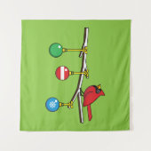 Roter Kardinal auf der Zweigniederlassung der Weih Wandteppich (Vorderseite (Horizontal))