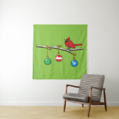 Roter Kardinal auf der Zweigniederlassung der Weih Wandteppich (Beispiel)