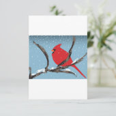 Roter Kardinal auf eine Niederlassungs-Einladungen Einladung (Stehend Vorderseite)