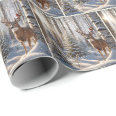 Roter Kardinal auf einem Hirschgefecht Geschenkpapier (Rolleneckpunkt)