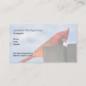 Roter Kardinal auf Holzstumpf Visitenkarte (Rückseite)