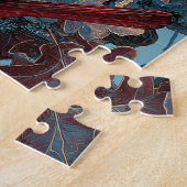 Roter Kardinal auf Zweig Puzzle (Seite)